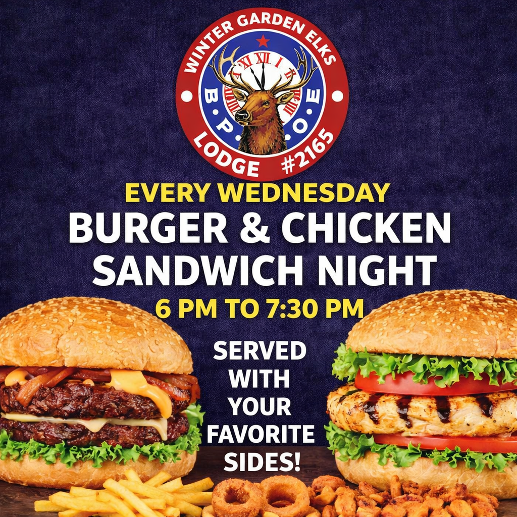 Burger and Chicken Sandwich Night