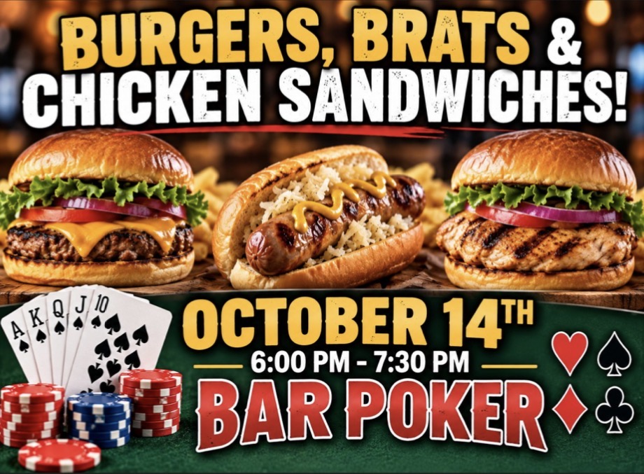 Burgers, Brats & Chicken Sandwiches!