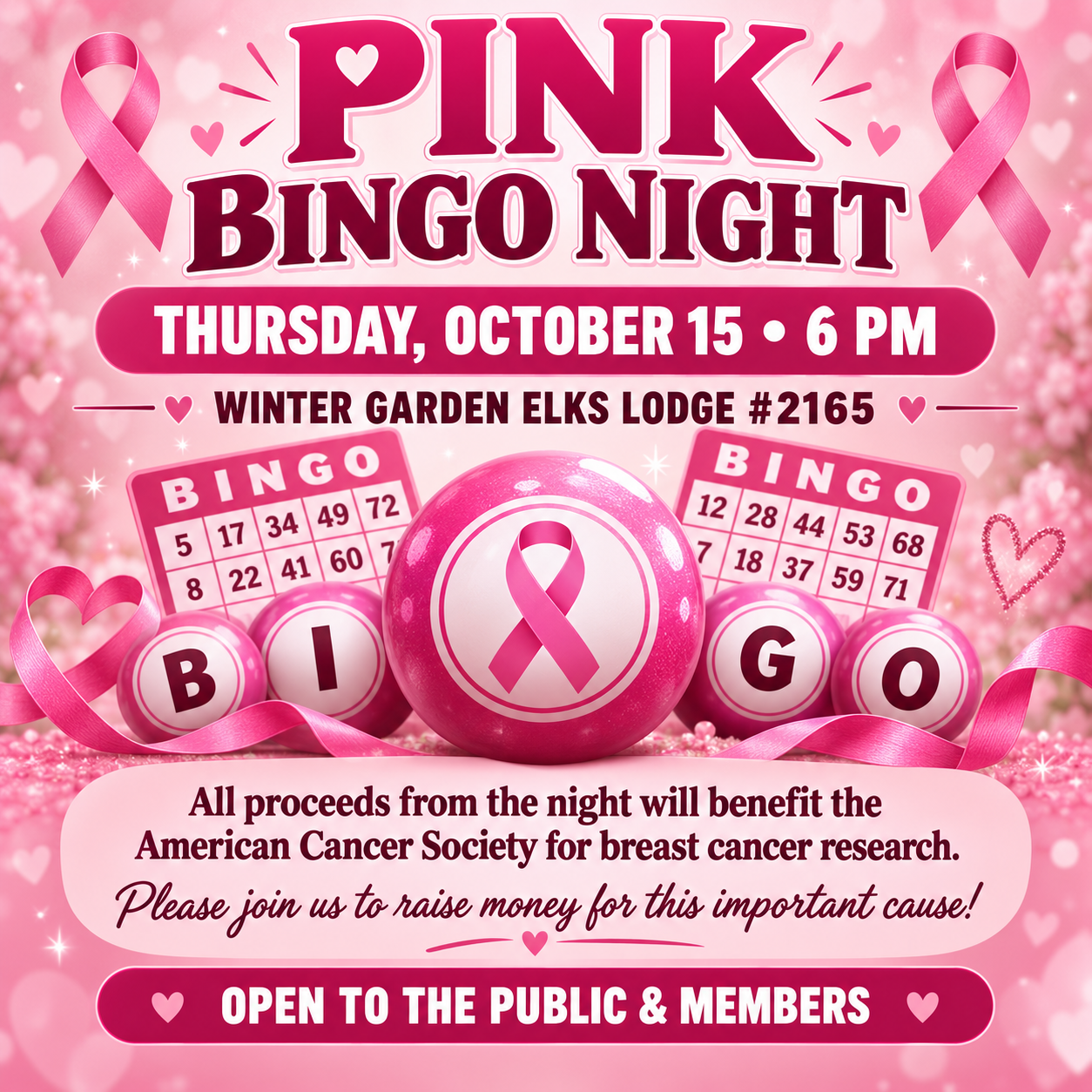 Pink Bingo Night