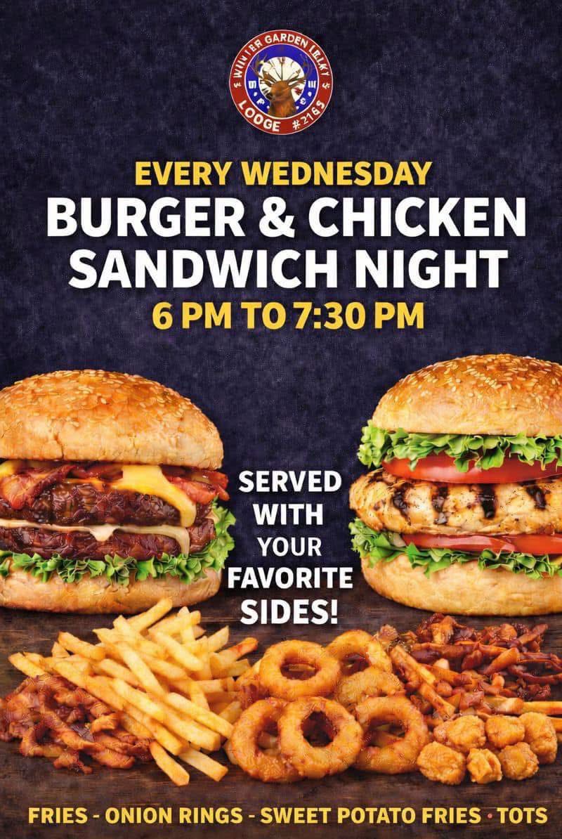 Burger & Chicken Night