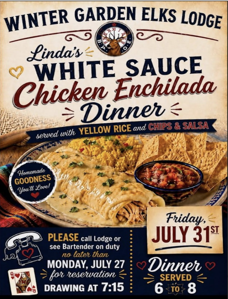 Linda's WHITE SAUCE Chicken Enchilada Dinner