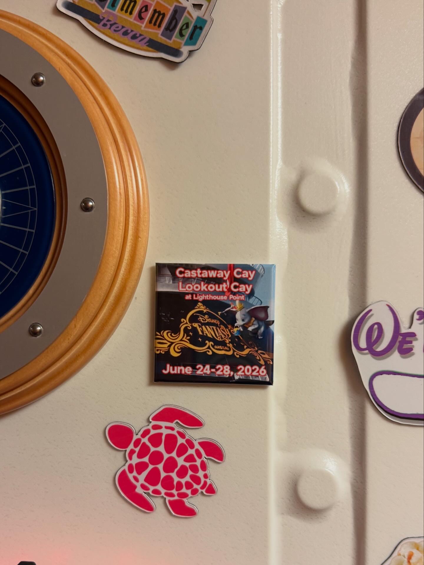 Cruise specific magnets for cabin doors.